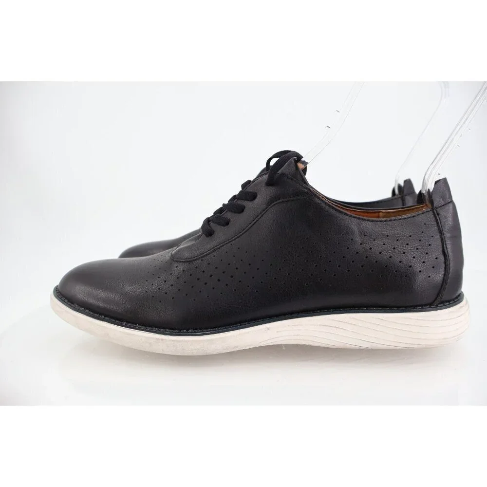 Members Only Men's Grand-02 Sneaker Size 13 Black Lace Up Vegan Shoe